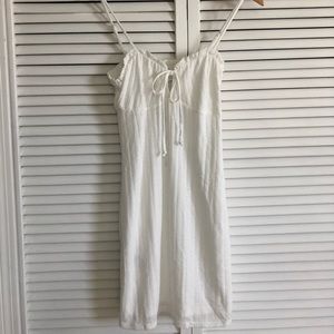 New BCBG white cotton mini dress.
